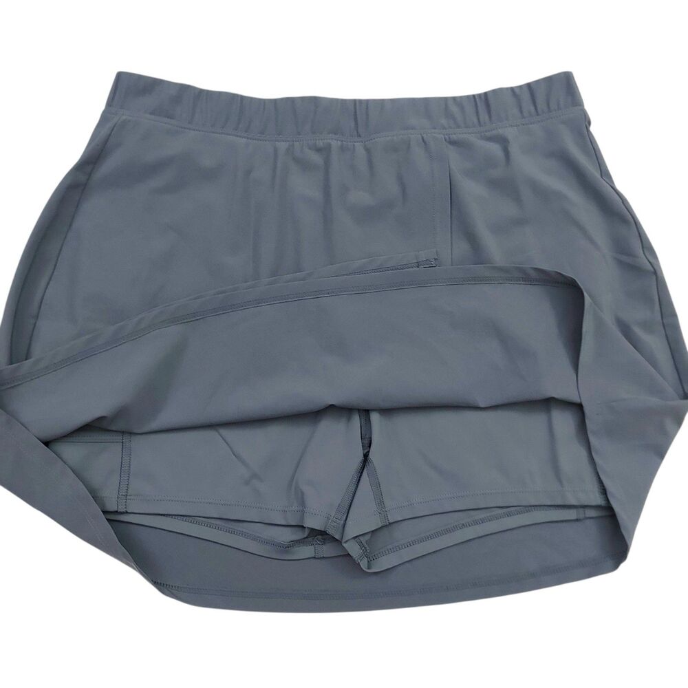 Abercrombie & Fitch Skorts Womens Large Gray Stretch Athletic Golf Tennis - Picture 2 of 10